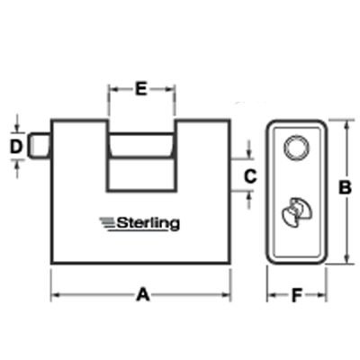 Burg Wachter Quadra 555 90 Armoured Steel Shutter Lock 91mm