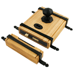From The Anvil 33005 - Oak Box Lock with Traditional Black Fittings