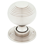 From The Anvil 83636H - Polished Nickel Beehive Heavy Mortice/Rim Knob Set