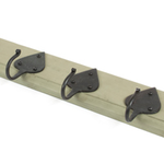 From The Anvil 83747 - Cottage Coat Rack - Beeswax/Olive Green Timber