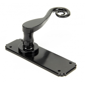 From The Anvil 33278 - Black Sprung Monkeytail Lever Latch on Backplate Set