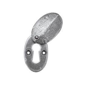 From The Anvil 33664 - Pewter Patina Oval Escutcheon Plate with Cover