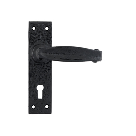 From The Anvil 73217M - Black Classic V Lever on Lock Backplate